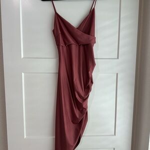 Rose pink slit dress Size L